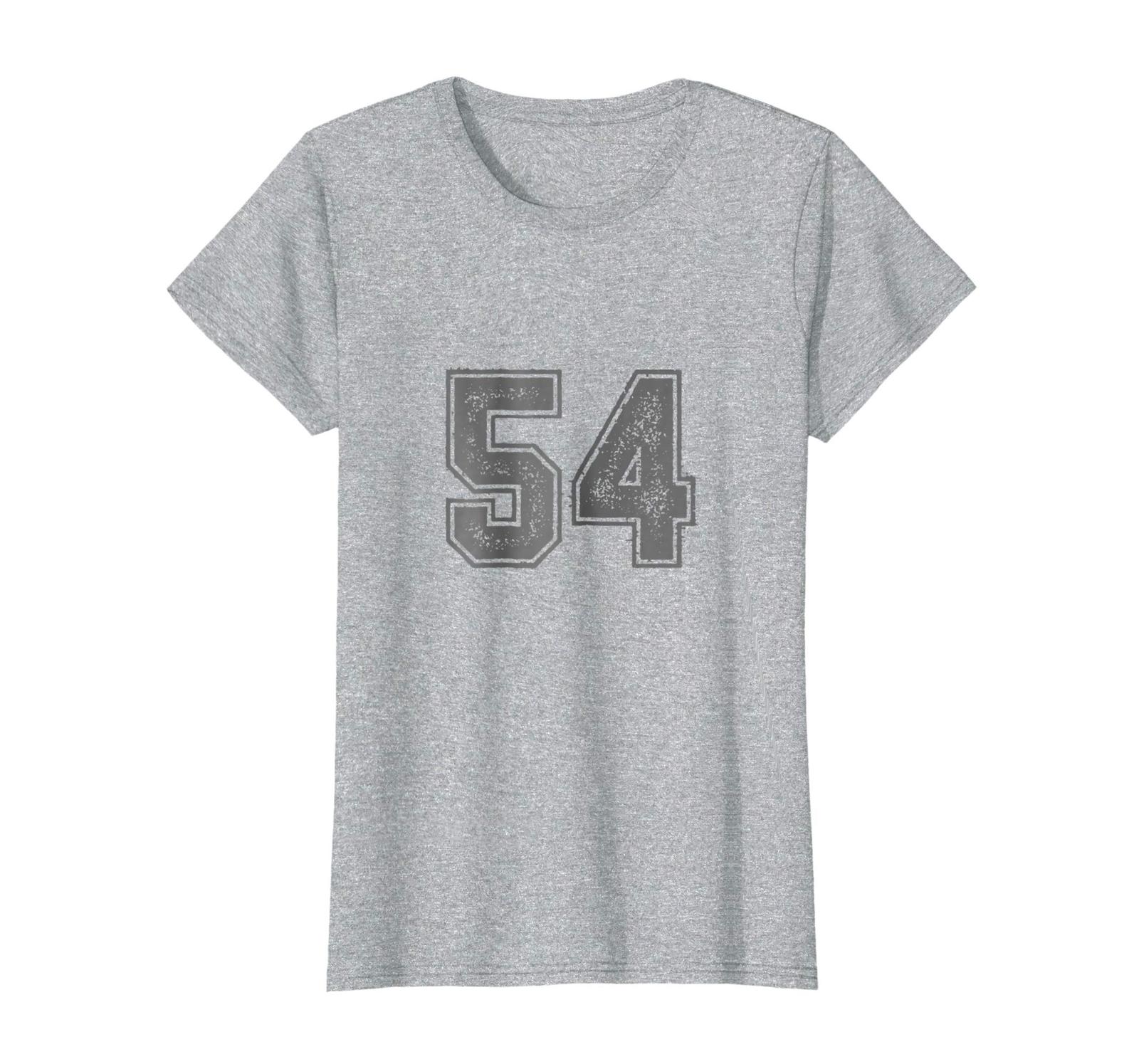 Funny Tshirt - Number 54 T-Shirt Fifty Four Vintage College Tee Design ...