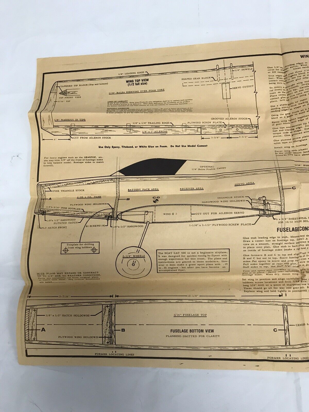 Vintage 1970's Flite Line Scat Cat 500 R/C and similar items