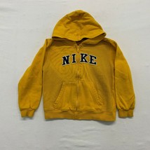 Nike Hoodie Boys Size 6X Yellow Long Sleeve Hooded Full Zip Jacket - $13.99