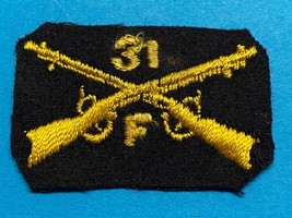 F Company, 31st Infantry Regiment, Collar Insignia, Patch, Unkown Time Period - $7.43