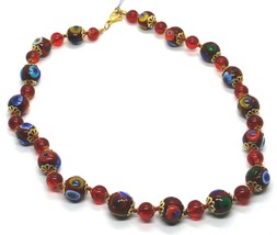 ANTICA MURRINA VENEZIA NECKLACE WITH MURANO GLASS RED 9/11mm SPHERES CO637A11 image 1