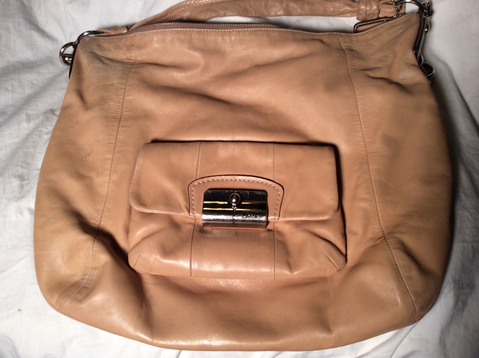 tan leather coach purse