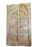 Mogul Interior Solid Wood Antique Door Distressed Green Brown Hand Carve... - £2,628.72 GBP