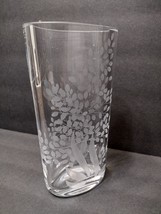 Peill Moonline Flowers Vase, 8" German Crystal Glass Vase etched floral design image 6