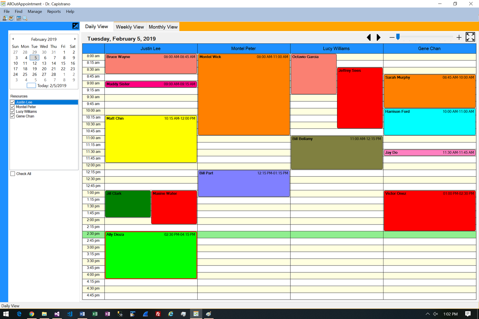 Business Appointment Scheduling Software for Windows PC Calendar