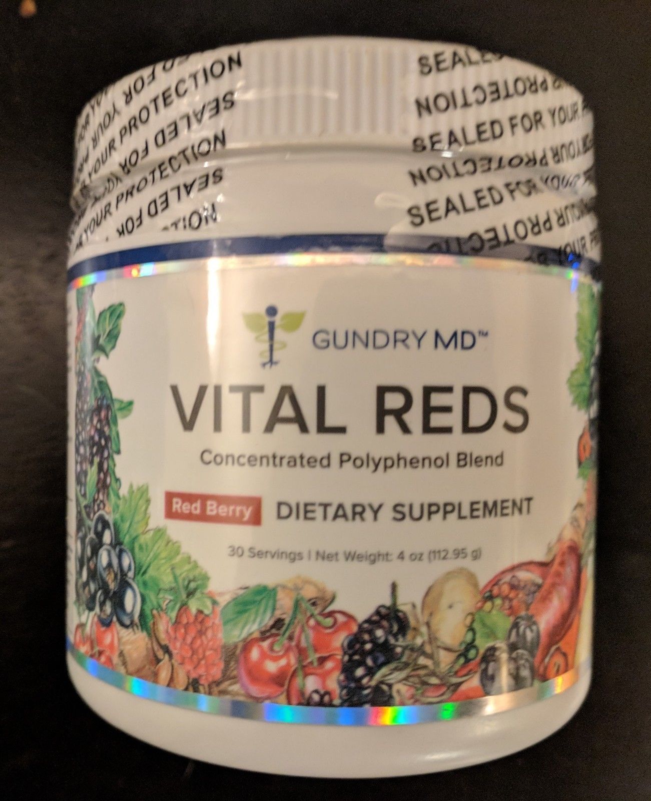 Gundry MD Vital Reds Concentrated Polyphenol Blend Red Berry 4oz   3 