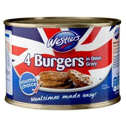 4 x 425g Cans of Westlers 4 Burgers In Onion Gravy (16 Hamburgers in ...