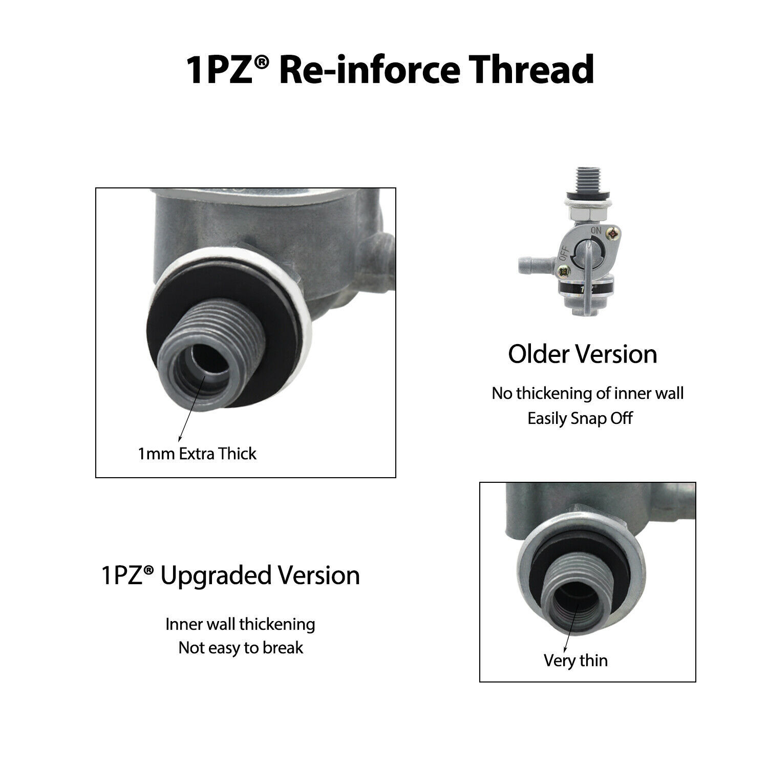 Fuel Valve Petcock Assembly For ETQ TG2500 TG3000 TG5000 Gasoline