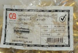 CB Supplies NLCBXC43 LeadFree Brass Fitting 3/4 X 1/2 Inch Pex Coupling image 4
