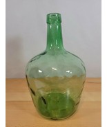 Antique Green 12&quot; Wine Jug Viresa Glass Bottle Carbon Demijohn Terrarium... - $59.99