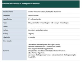Immunity support Turkey tail mushroom powder (120 capsules) CERTIFIED OR... - $21.30