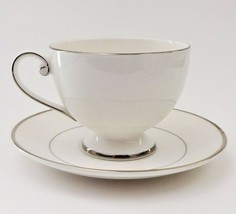 Mikasa Cameo Platinum Teacup HK301 Cup &amp; Saucer Dining Coffee  - $19.80