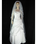 3T 3 Tier White Bridal Cathedral Length Swarovski Wedding Dress Tiara Ve... - $29.99