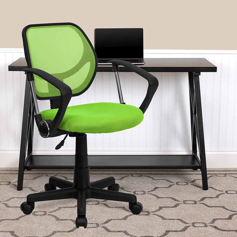 Green Low Back Task Chair WA-3074-GN-A-GG