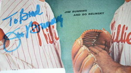 Jim Bunning Signed Framed 1965 Sports Illustrated Magazine Cover Phillies image 2
