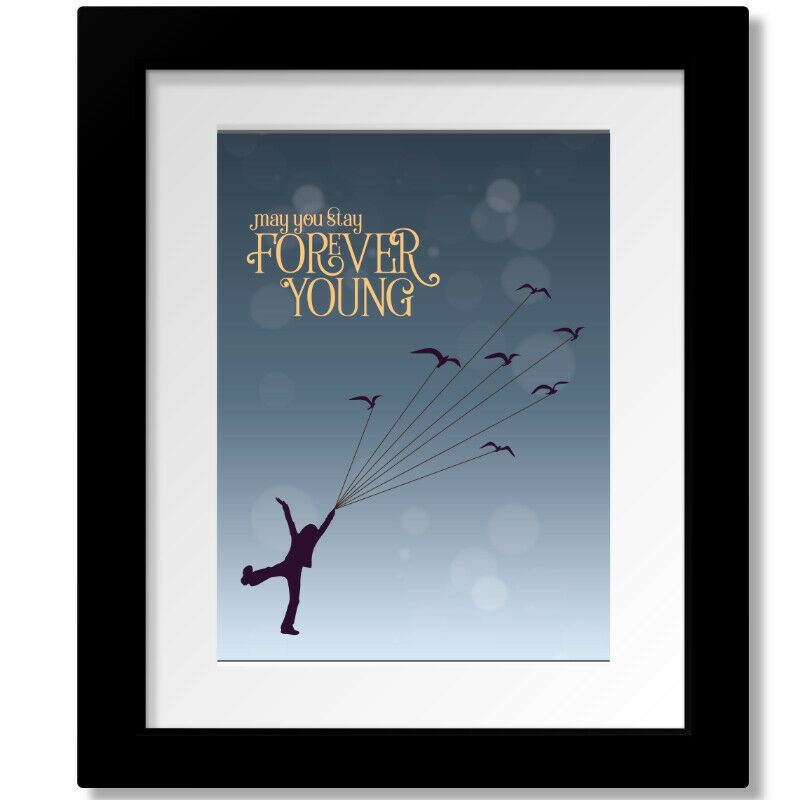 Forever Young by Rod Stewart - Song Lyric Inspired Music Print, Canvas or Plaque