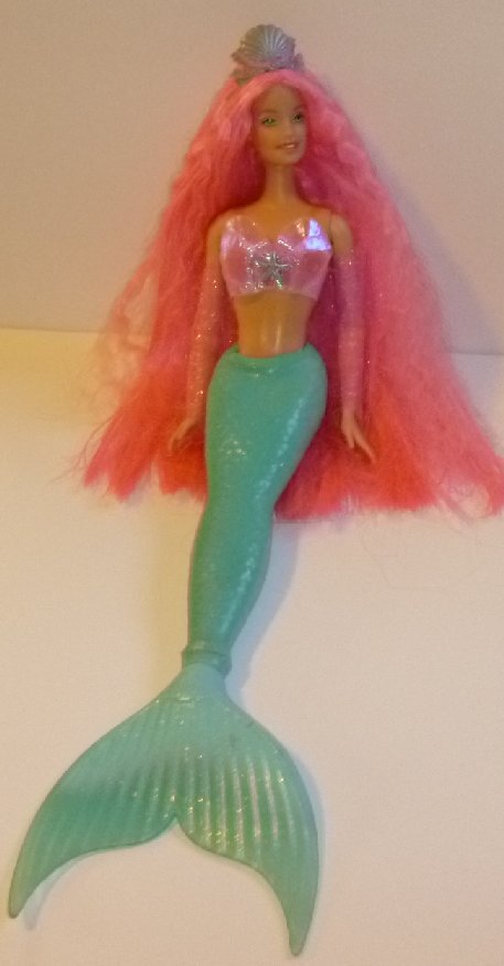 BARBIE Doll MERMAID FANTASY doll, long Pink Hair - Sun & Beach Barbie
