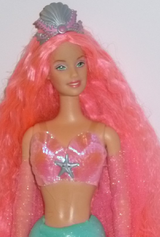 BARBIE Doll MERMAID FANTASY doll, long Pink Hair - Sun & Beach Barbie