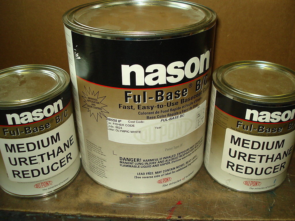 AUTO BODY SHOP PAINT NASON/DUPONT OLYMPIC WHITE BASECOAT CLEARCOAT KIT ...