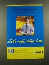 1995 Philips Monitors Ad - First we aim for perfection, then we redefine it - $14.99