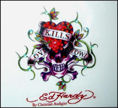 ED HARDY LOVE KILLS SLOWLY DECAL STICKER CLING BLINGS AUTO ...