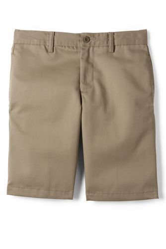 Lands' End Boys Cotton Chino Shorts Khaki 12 # 231164