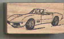 Chevrolet Corvette Car Rubber Stamp #2 Chevy Vette - $8.00
