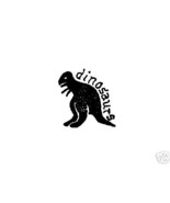 Dinosaurs word Dinosaur Dino Rubber stamp silouette - $6.00