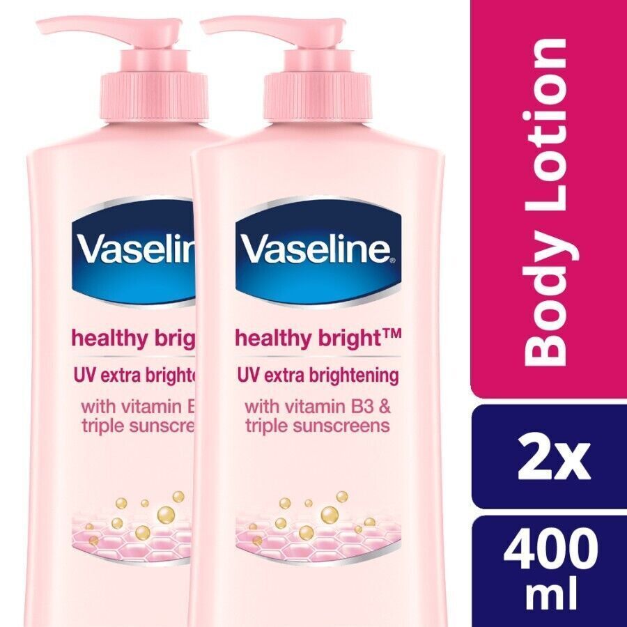 Vaseline Healthy Bright UV Extra Brightening Body Lotion with vitamin -  2x400ml - $24.00