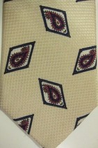GORGEOUS Brooks Brothers Ivory White With Black & Red Paisley Silk Tie - $26.99