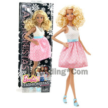Mattel 2015 Barbie Fashionistas 12" Doll (DGY57) in Baby Doll Dress pink Skirt - $29.99