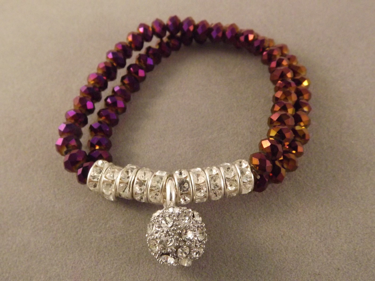Crystal Dreams Purple Iris Crystal Adjustable Bracelet Bracelets