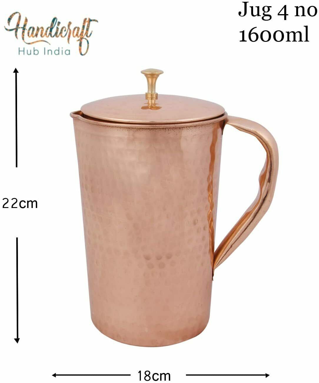 Pure Copper Jug Pitcher for Drinking Water and 50 similar items