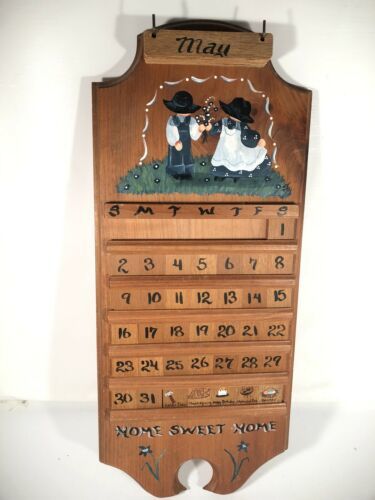 Antique Wooden Perpetual Calendar Shopperji antique-wooden-perpetual-calendar-shopperji