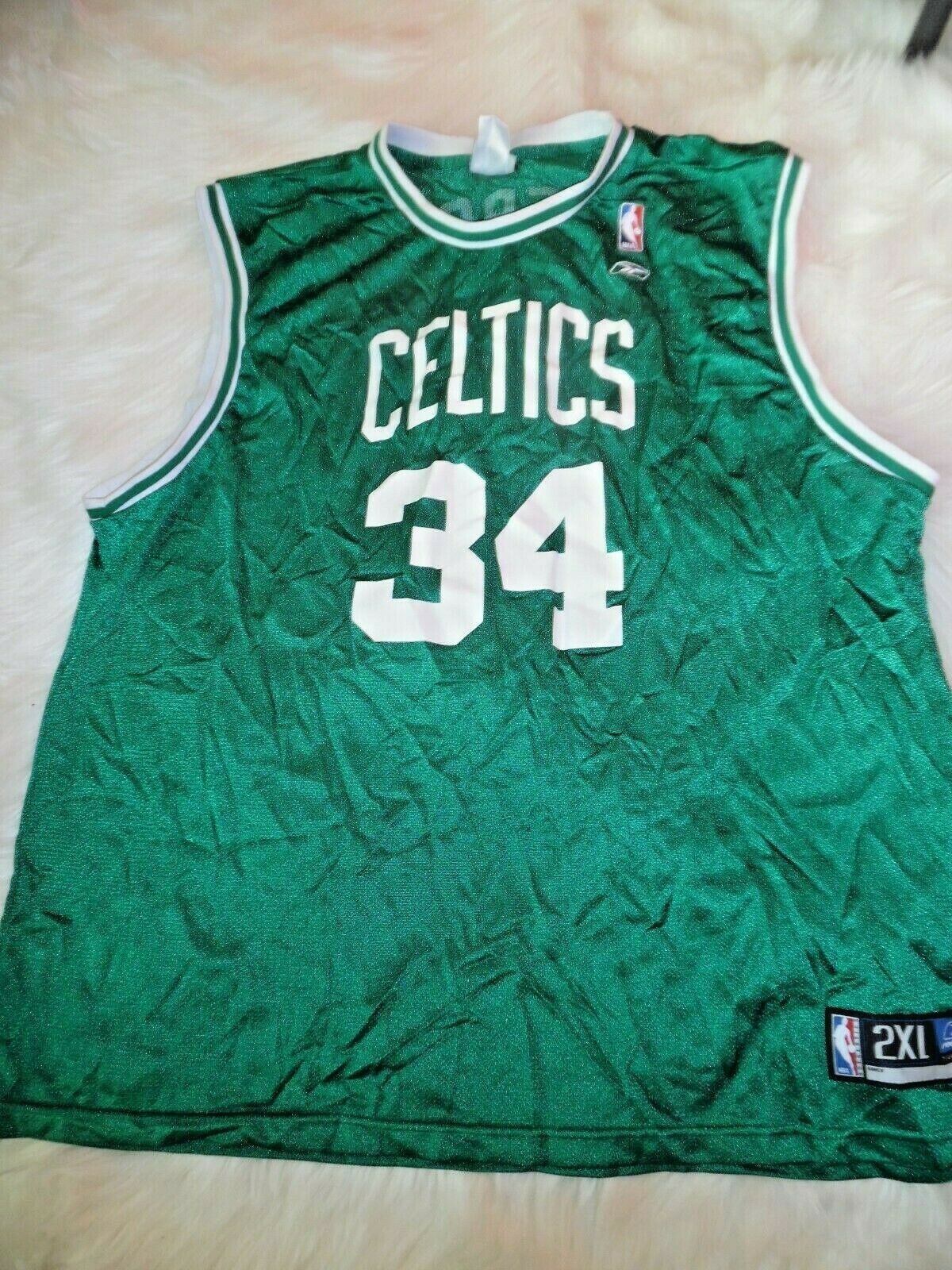 NBA Store Boston Celtics Paul Pierce 34 Basketball Shirt Mens M Green EUC