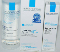 La Roche Posay Lipikar Balm .5 oz Toleriane Ultra .06 oz Micellar Water 1.69 oz - $7.99