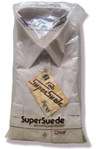 Vintage Martell Fab Super Suede Men's Shirt USA Long Sleeve Button- LARGE  NOS image 1
