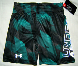 Under Armour Boys Shorts Black Teal Size 4 - $9.99