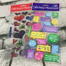 Stickopotamus Scrapbooking Stickers Lot Of 2 Packs Hearts Sassy Word Bubbles - $7.91