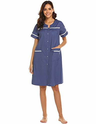 cotton housecoat with snaps