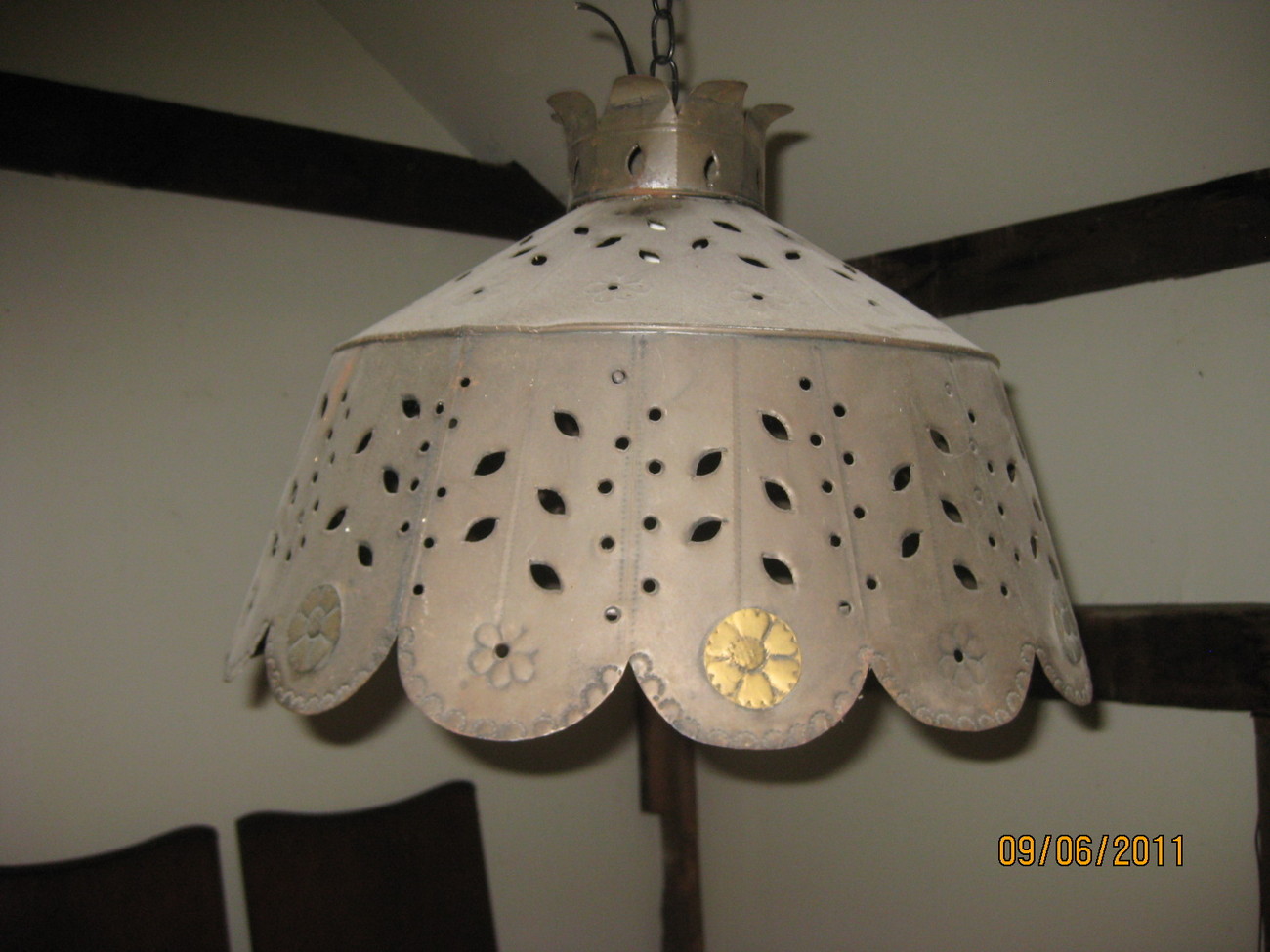 Vintage Pierced Tin Hanging Light Fixture And 50 Similar Items