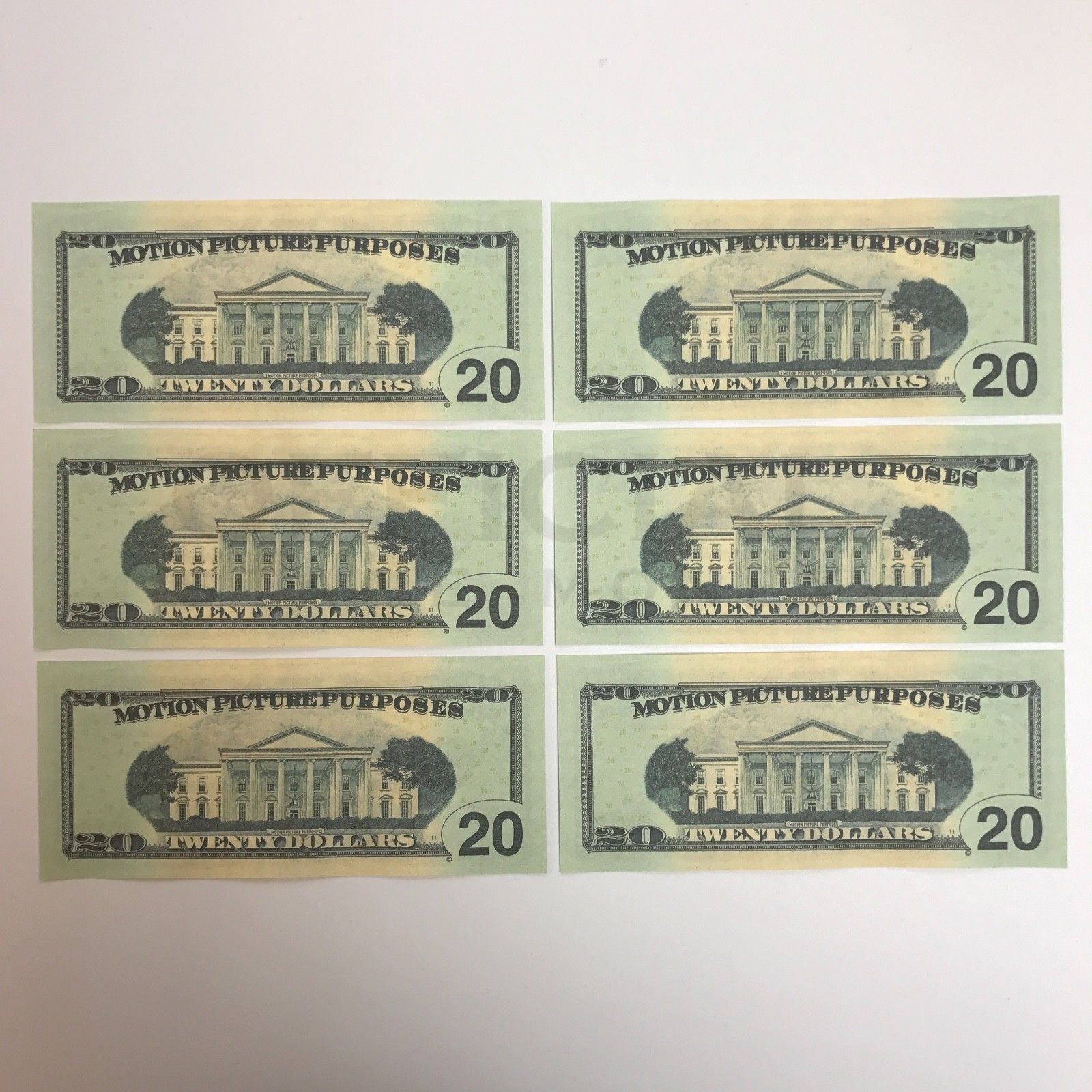 6x $20 Bills - $120 Full Print Prop Money For Film, Movies, TV, & Music Videos - Originals