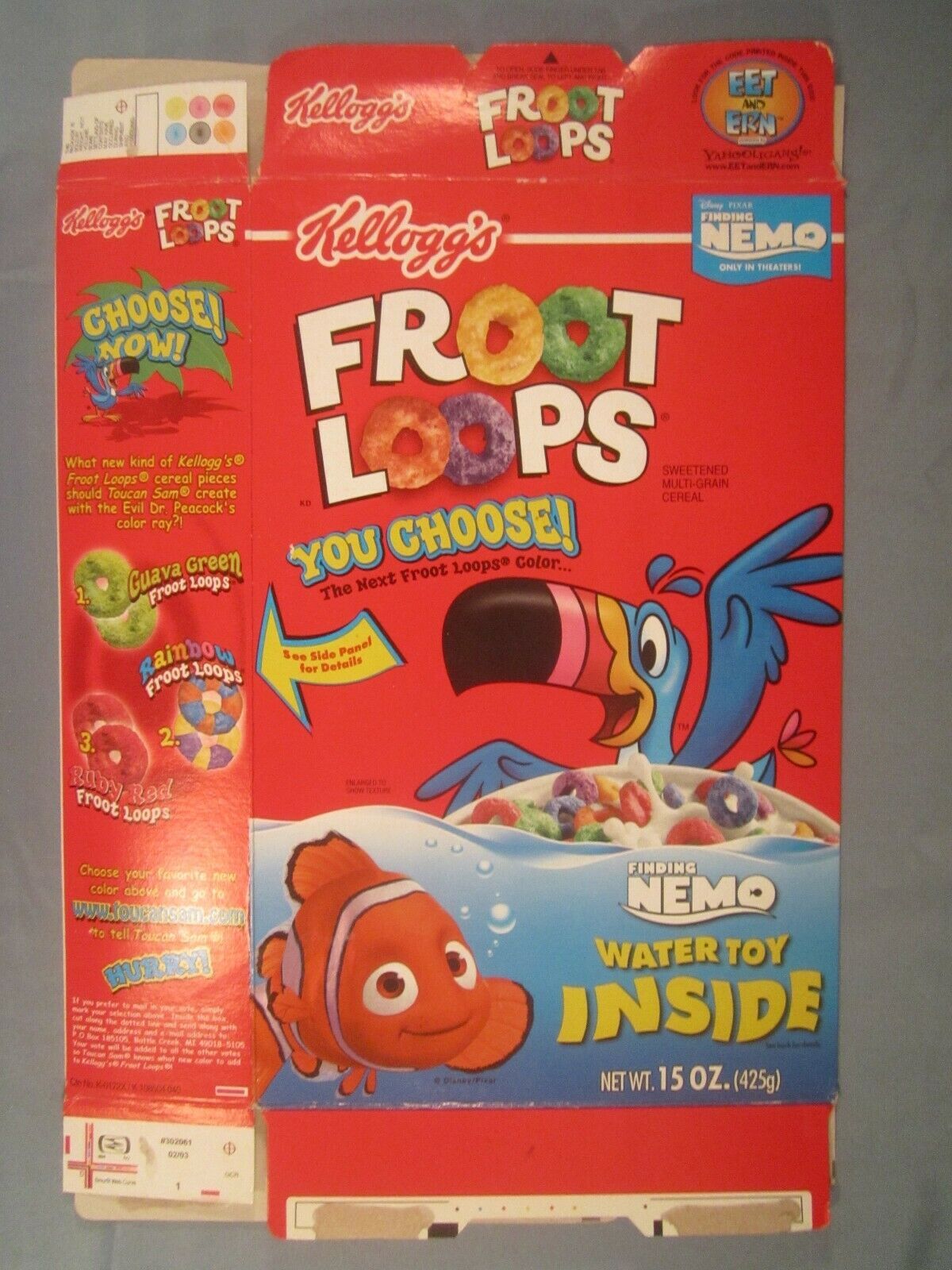2003 MT KELLOGG'S CEREAL BOX Froot Loops CHOOSE NEXT COLOR Finding Nemo Y155C9g Other