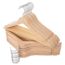 Solid Wooden Hangers 20 Pack, Wood Suit Hangers With Extra Smooth Finish... - $43.99