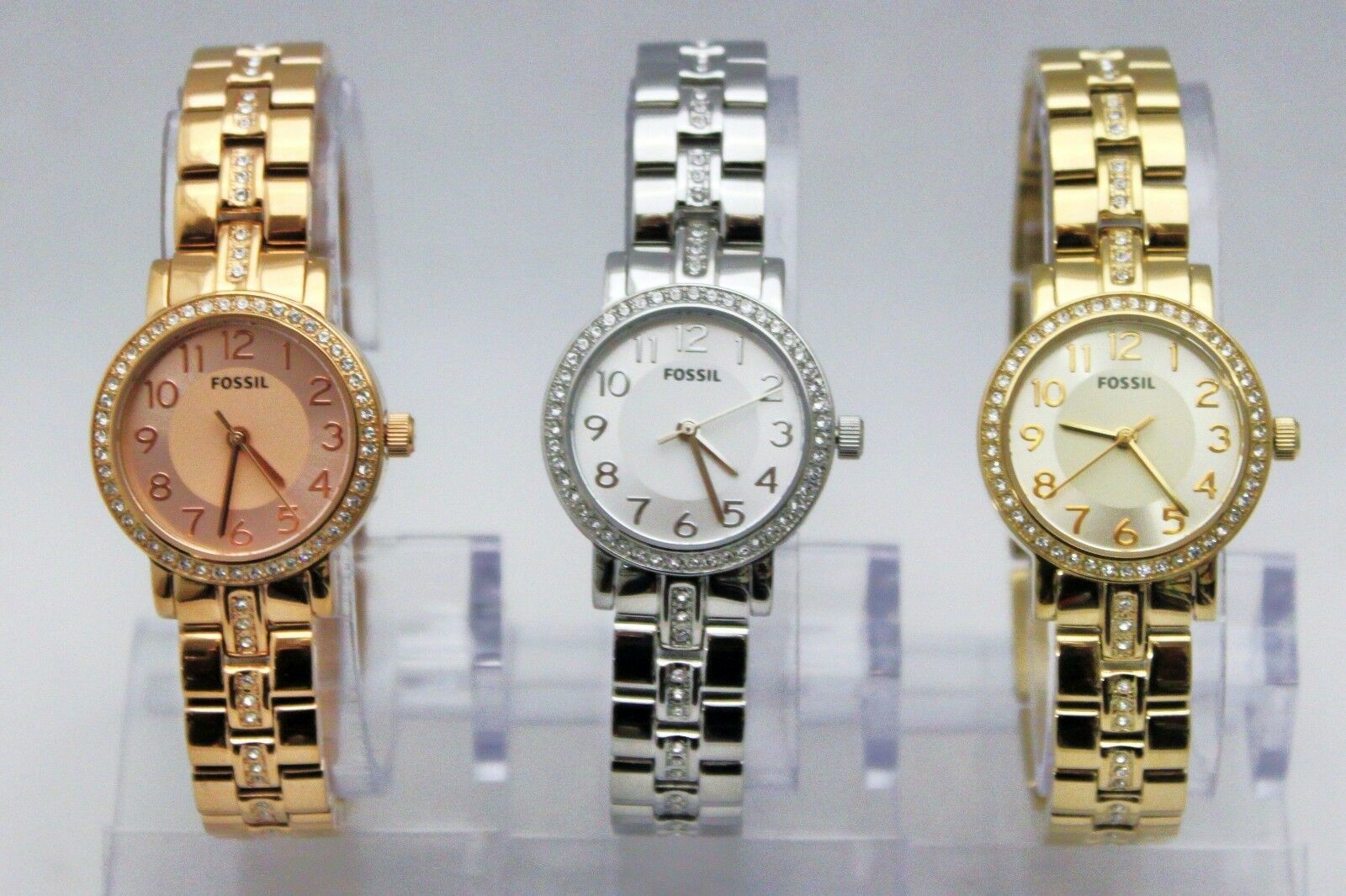 New Fossil BQ1427 Silver, BQ1428 Golden or BQ1430 Rose Gold  Women Watch