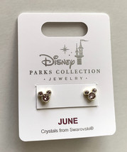 Disney Parks Mickey Mouse Faux Gem June Birthstone Stud Earrings NEW - $32.90