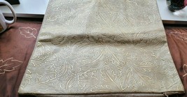 Williams Sonoma Embossed Leather Pillow Cover Floral / Leaves 18x18 Nwot #P257 - $69.00