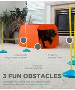 Dog Agility Starter Kit Obstacle Course Training Equipment Tunnel Weave ... - $49.99