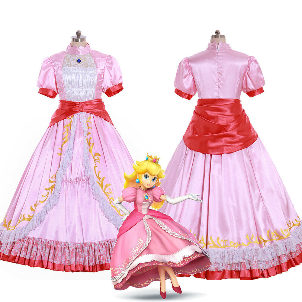 Unbranded - Super mario super mario - mario peach princess peach biqi cosplay princess dress