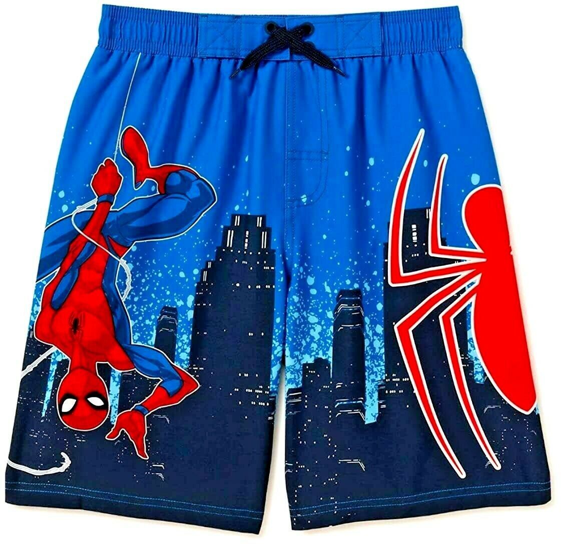 Spiderman UV50 Nuoto Boxer Costume da Bagno W/Opzionale Sole Taglie 4-5 6-7 O 8